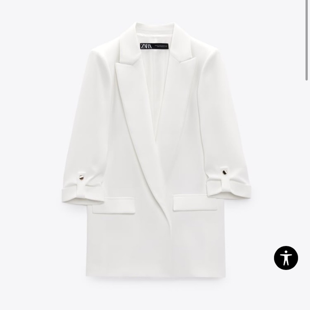 Zara white blazer